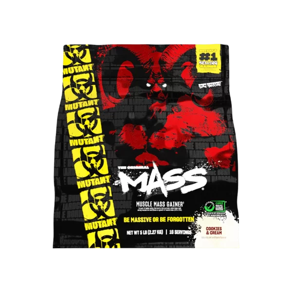 Mutant Mass is a high-calorie mass gainer developed to help individuals who struggle to meet daily calorie and macronutrient goals through food alone. With a blend of carbohydrates and proteins, this formula is crafted to support increased dietary intake, making it easier to fuel training and recovery for bodybuilders, hard gainers, and strength athletes.