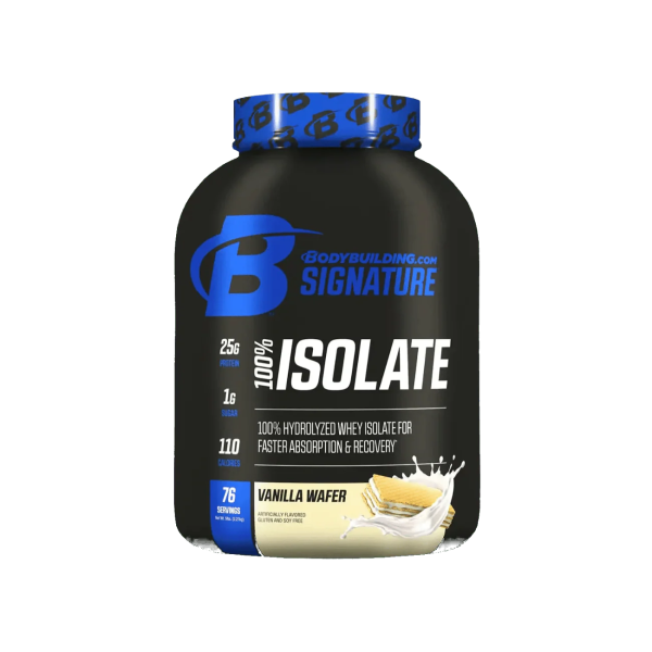 Whey protein isolate is protein at its best. BodyBuilding.com Signature 5lb Isolate is carefully filtered to remove most of the lactose, fat, and carbs, delivering a protein that is leaner, higher in purity, and faster digesting than standard