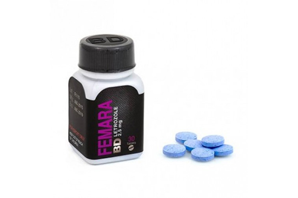 Femara BD is a pharmaceutical grade oral Letrozole manufactured by Black Dragon. Femara BD (Letrozole) is of particular interest to bodybuilders and athletes. It was proven to reduce estrogen levels by 98% or more. This is obviously of huge interest for bodybuilders. 1 bottle consisting of 50 tablets per bottle of Femara BD Black Dragon Letrozole tablets 2.5mg/tablet.