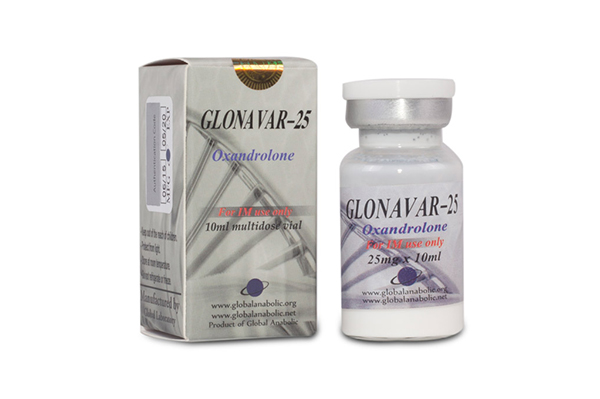 Glonavar-25 is a pharmaceutical grade injectable Oxandrolone manufactured by Global Anabolic. Oxandrolone is one of those mild steroids that provide strength and slimming with minimal androgenic side effects. These qualities have made Oxandrolone the darling of women who practice bodybuilding and fitness.