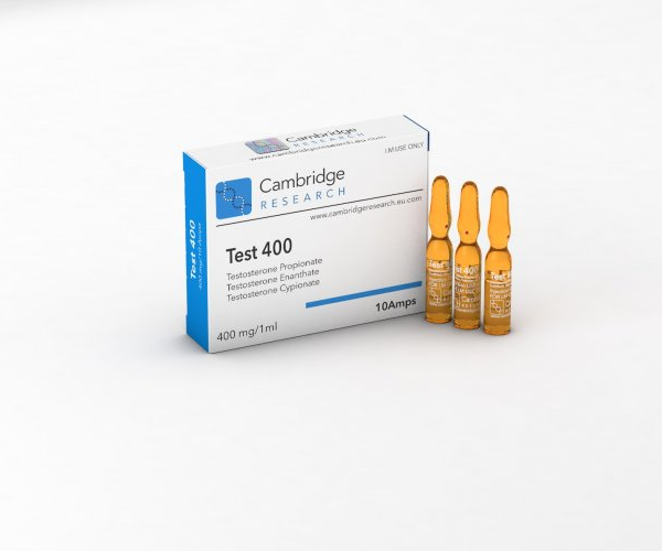 Test 400, crafted by Cambridge Research, is a potent testosterone blend, designed for individuals seeking significant enhancements in muscle strength, size, and overall physical performance. Each ampoule contains a comprehensive blend of Testosterone Propionate, Testosterone Enanthate, and Testosterone Cypionate, totaling 400 mg. This powerful combination is ideal for bodybuilders, athletes, and fitness enthusiasts aiming for peak physical condition.